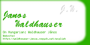 janos waldhauser business card